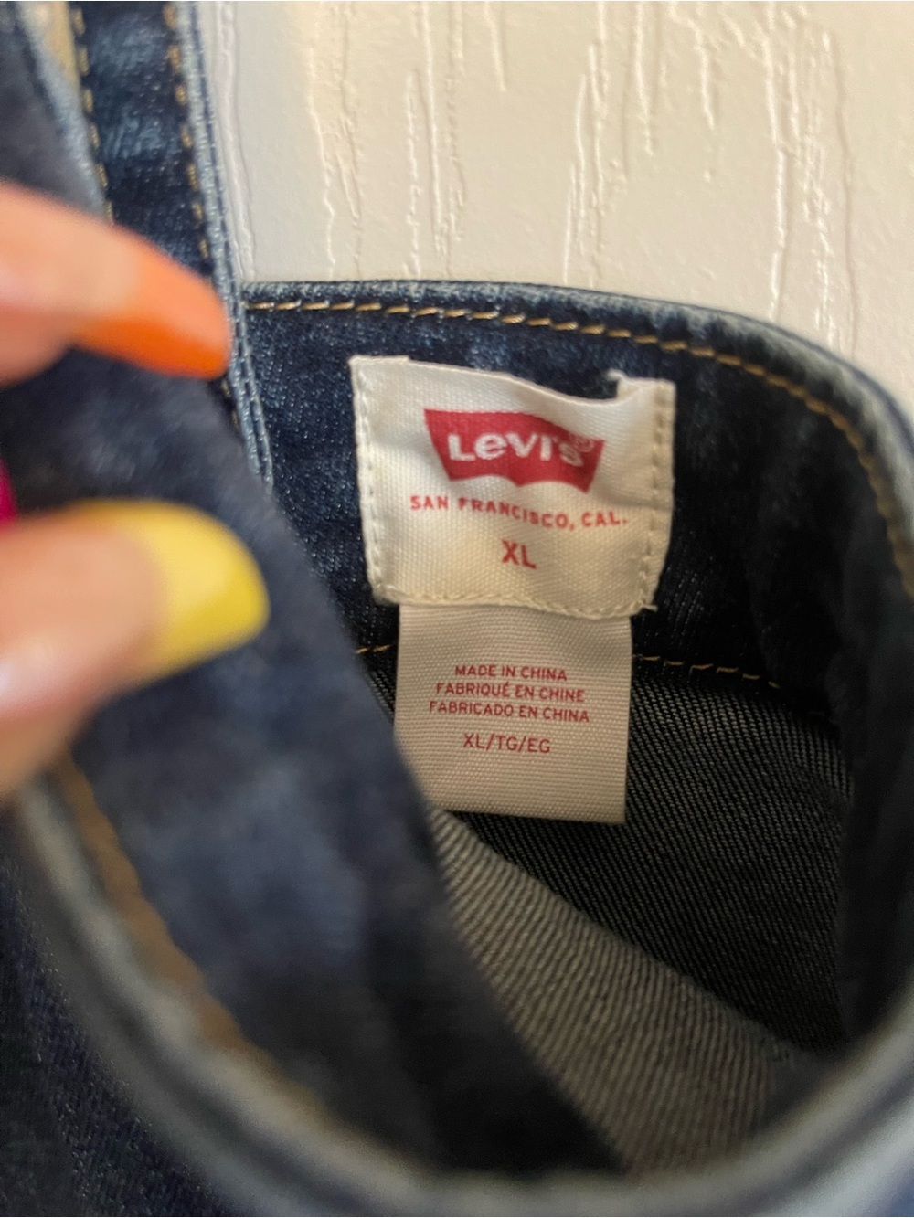 NWT Levi’s XL Slim Fit Denim Button-Front Strap Dress - Dark Blue - Picture 3 of 5